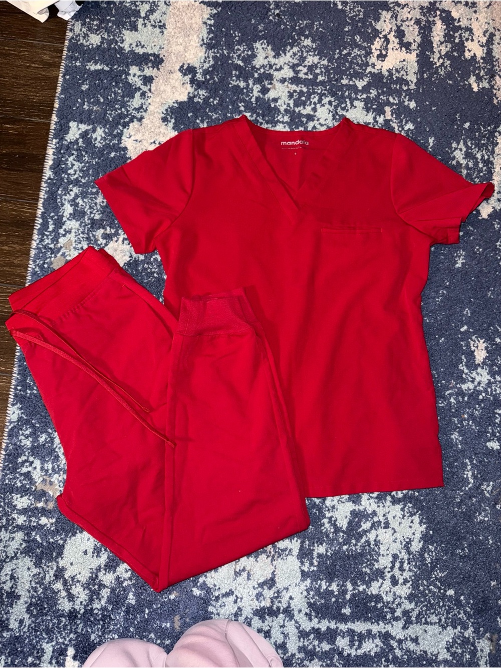 Mandala Red Scrub Set